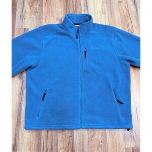 L.L. Bean‎ Men's Full Zip Fleece Jacket Blue Warm Outdoor Size L